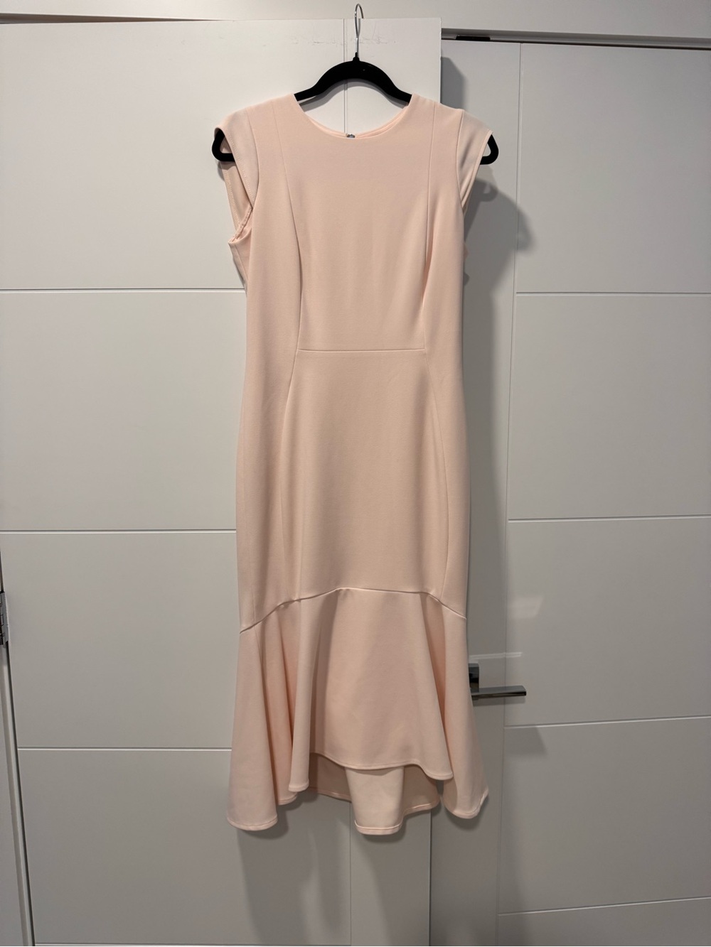 Calvin Klein Pale Blush High-Low Midi Dress